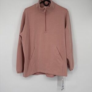NWT Lululemon Softstreme Half-Zip Long Tea Rose Pink Women's Large Athleisure